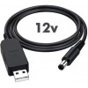 TTN 12V DC 2.1x5.5mm USB 5V to 12V 1m Black - зображення 1