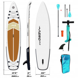   AERO Надувна SUP дошка  2.0 Luxury Yacht Board 12.6" (380x82x15см) Brown (AES126316FN)