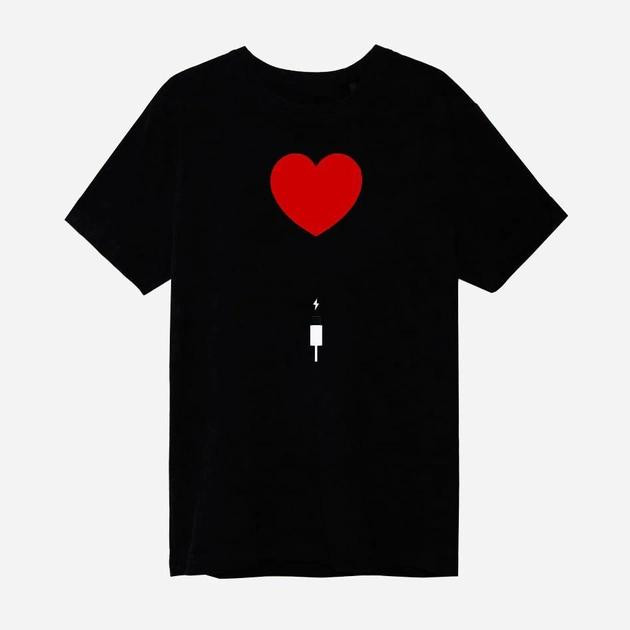 Love&Live Футболка чоловіча  Heart Charger LLP04438 S Чорна (LL2000000498379) - зображення 1