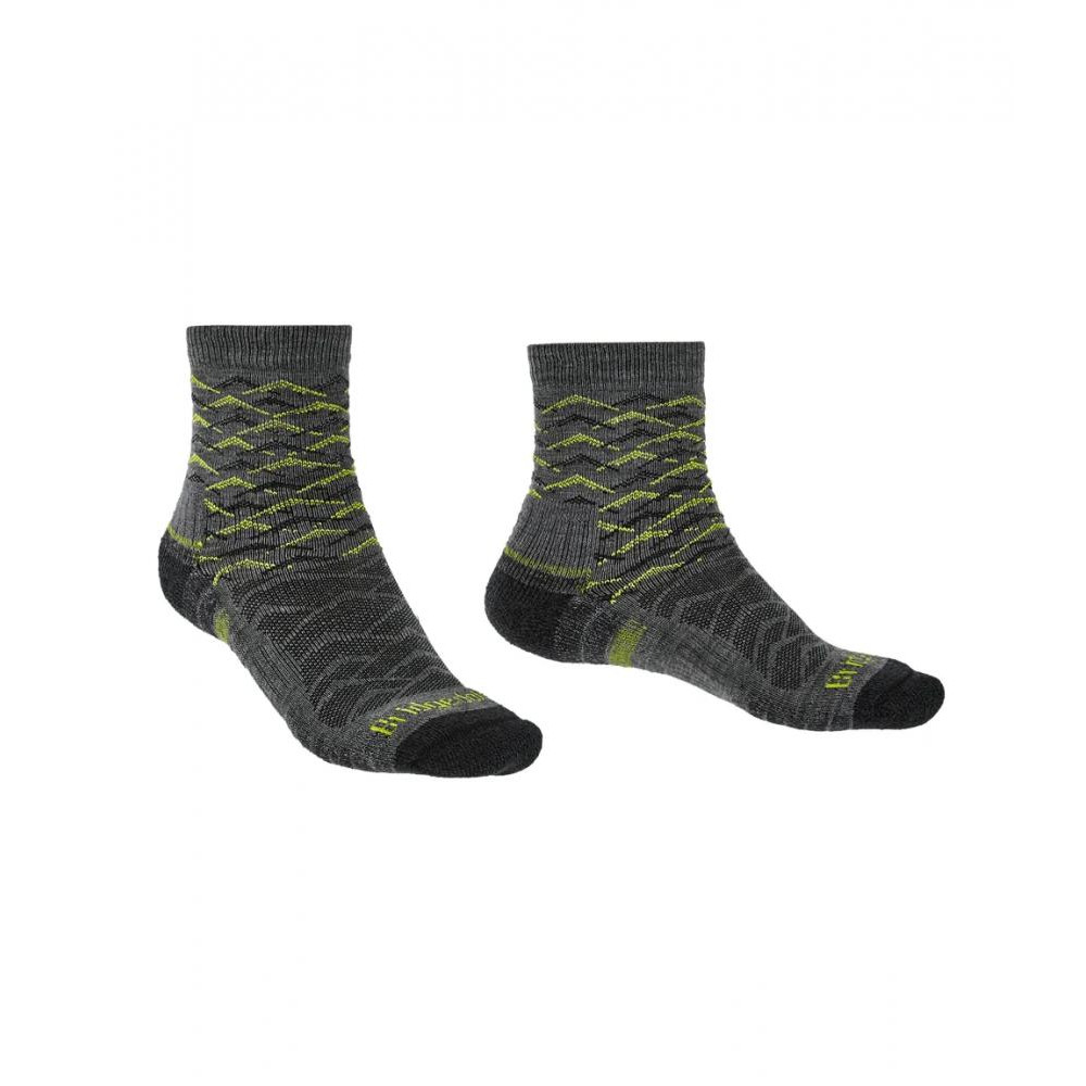 Bridgedale Шкарпетки  Hike LW Endurance Ankle Pattern Grey/Lime L (1053-710096.118.L) - зображення 1