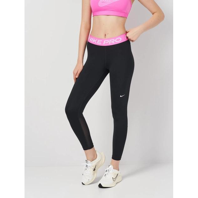 Nike Спортивные леггинсы женские  365 7/8 Tights DV9026-013 XS Black/Playful Pink/White (0196975003396) - зображення 1