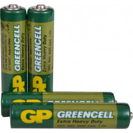   GP Batteries AAA bat Carbon-Zinc 4шт Greencell (GP24G-2UE4)