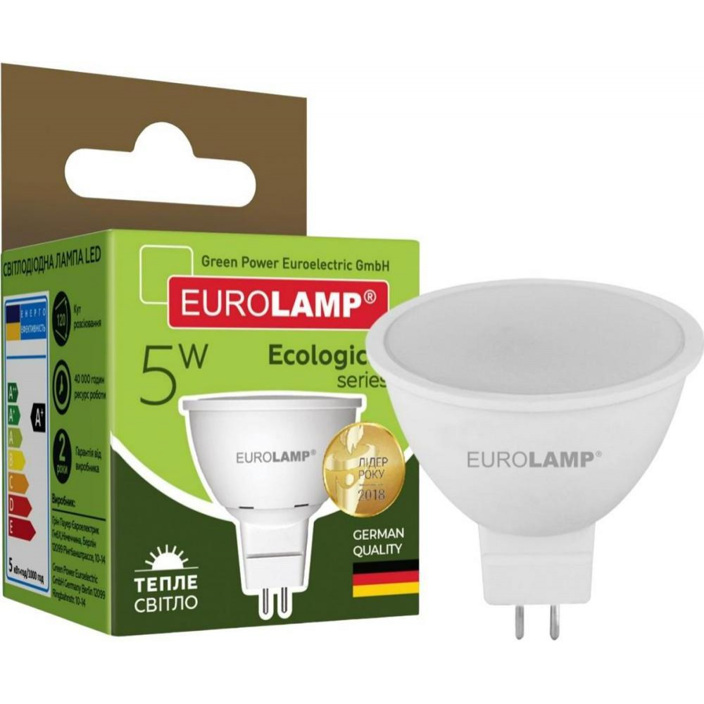 EUROLAMP LED ECO SMD MR16 5W GU5.3 3000K (LED-SMD-05533(P)) - зображення 1