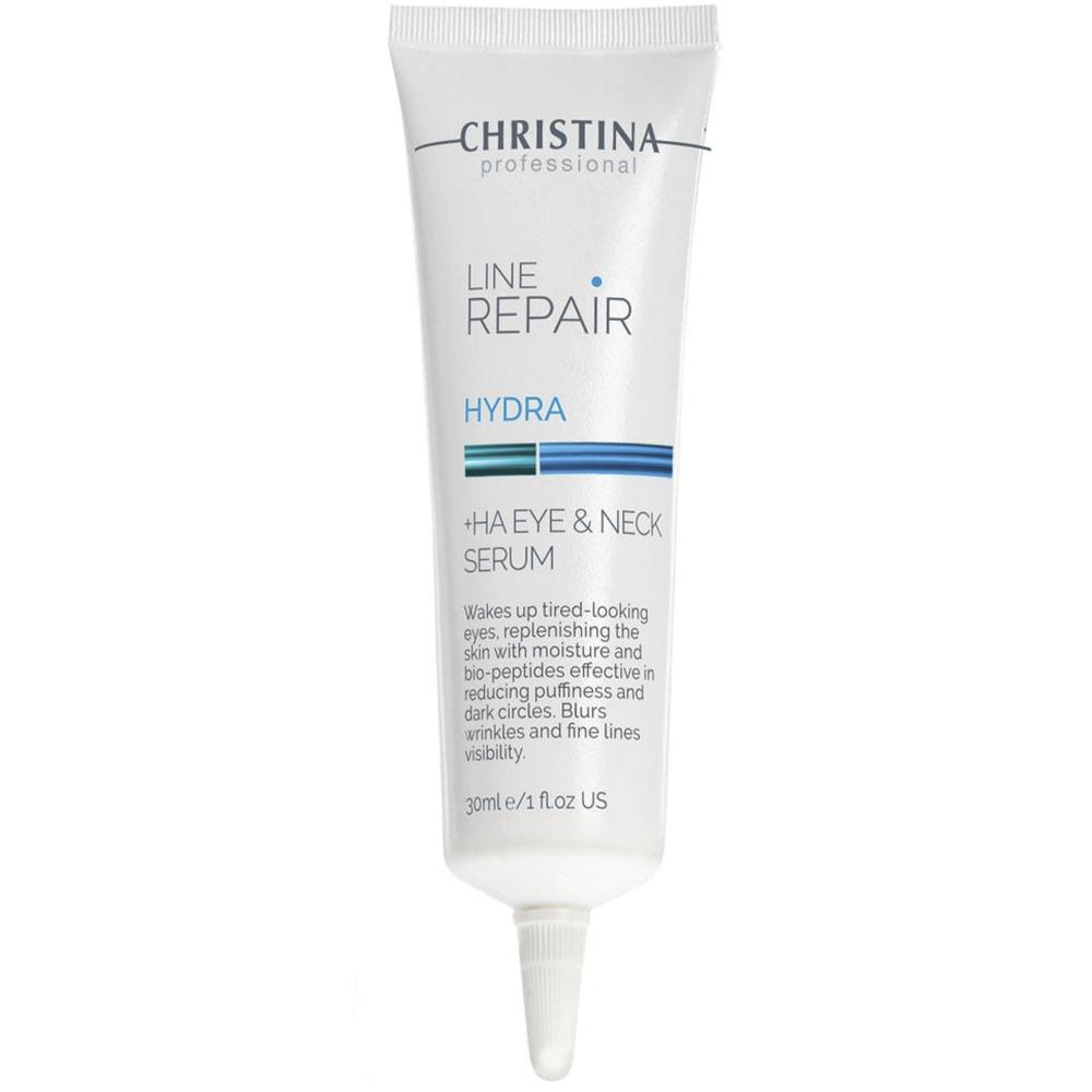 CHRISTINA Сироватка для шкіри навколо очей та шиї  Line Repair Hydra HA Eye & Neck Serum 30 мл (7290100369388) - зображення 1