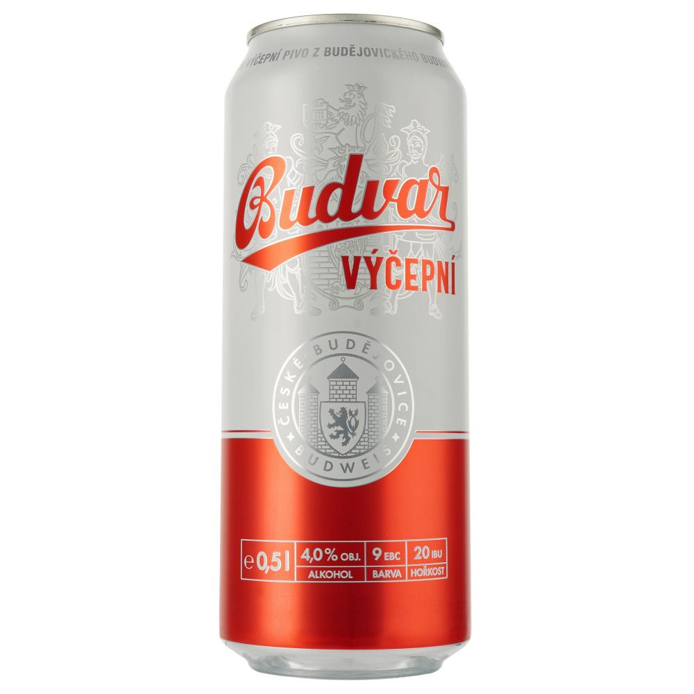 Budweiser Пиво  Budvar Бочкове, світле, з/б, 4%, 0,5 л (8594403707656) - зображення 1