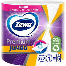   Zewa Бумажные полотенца Jumbo Premium трехслойная 1 шт/уп (7322541192017)