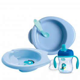   Chicco Набор посуды Meal Set, 6м+ Голубой (16200.20)