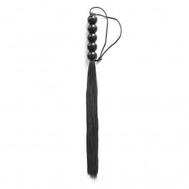   DS Fetish Батіг чорний, ручка з кульок FLOGGER, 45 см (292406035)