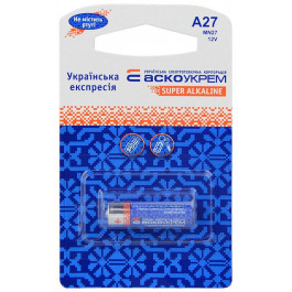   АСКО-УКРЕМ A27 bat(12В) Alkaline 1шт (Аско.A27.BP1)