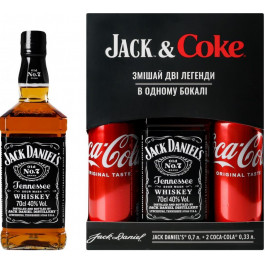   Jack Daniel’s Віскі  & Coca-Cola Old No.7 40% 0.7 л + Coca-Cola 0.33 х 2 шт (5099873714133)