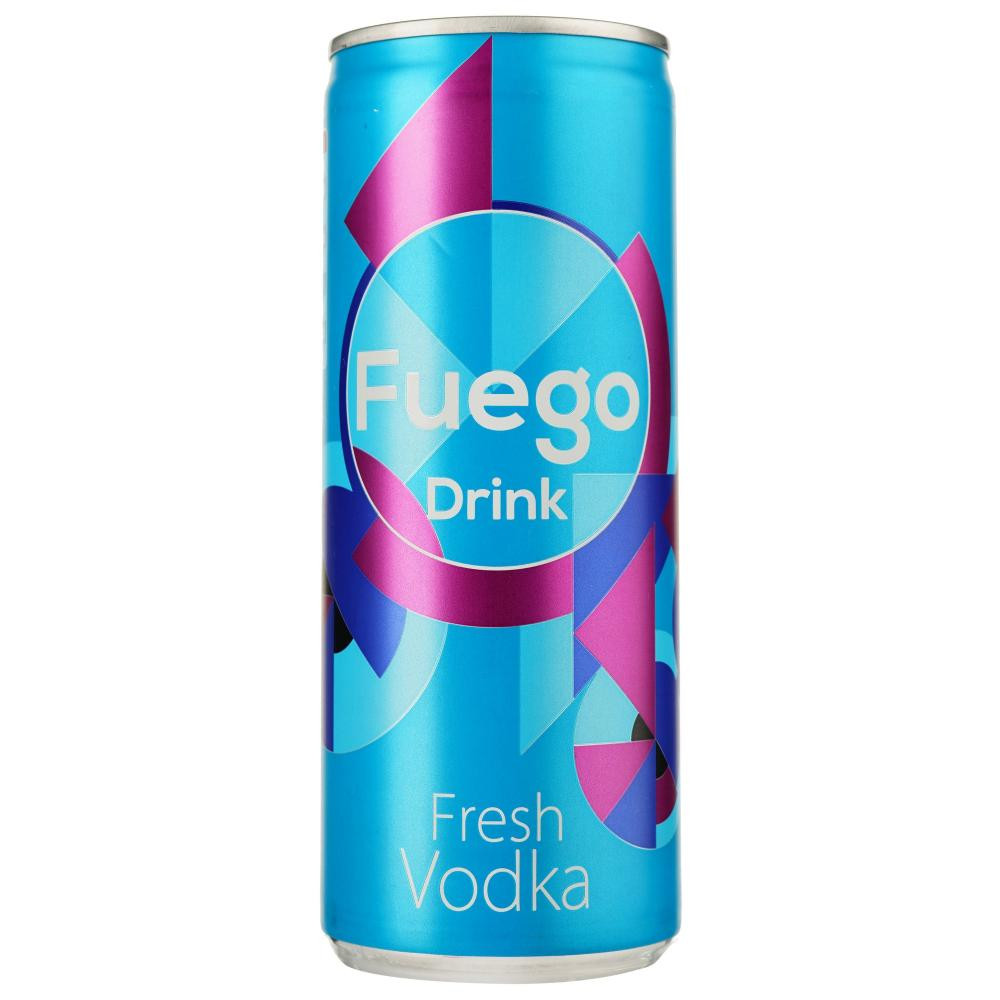 Fuego Напій слабоалкогольний  Drink Fresh Vodka 4.5% 0.25 л ж/б (5902854104895) - зображення 1