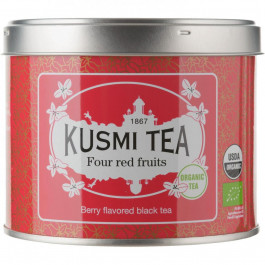   Kusmi Tea Чай чорний Чотири Червоних Фрукти органічний 100г, (3585810087771)