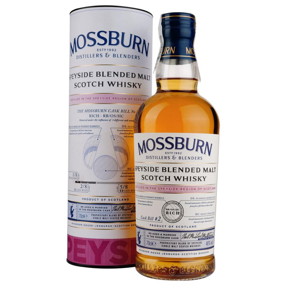 Mossburn Віскі  Speyside Blended Malt Scotch Whisky, 46 %, 0,7 л (5060033847107) - зображення 1