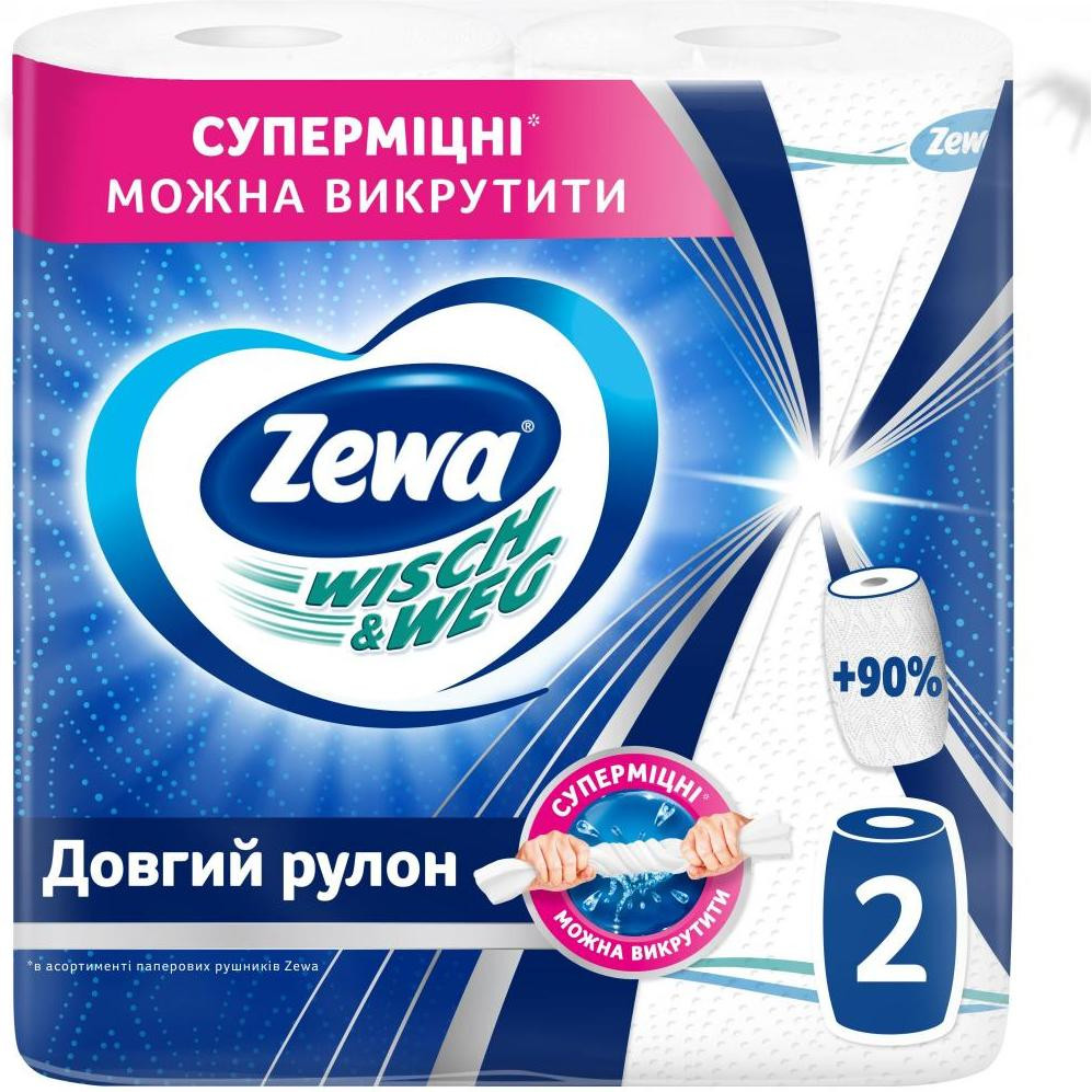 Zewa Бумажные полотенца Wisch & Weg Original Extra Lang 2 рулона (7322540973174) - зображення 1