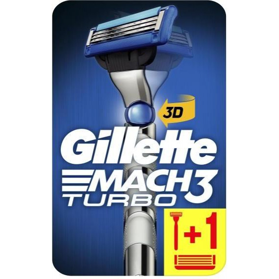 Gillette MACH 3 Turbo Бритва з 2 змінними касетами - зображення 1