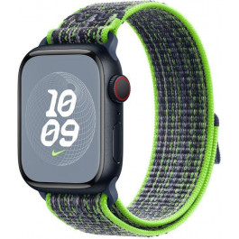   Apple Apple Bright Green/Blue Nike Sport Loop для Apple Watch 38/40/41mm (MTL03)