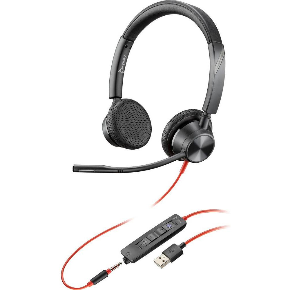 POLY BlackWire C3325-M USB-A HS Stereo Black (76J21AA) - зображення 1