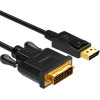 Voltronic DisplayPort to DVI 1.8m Black (YT-DP(M)/DVI(M)-1.8M) - зображення 1