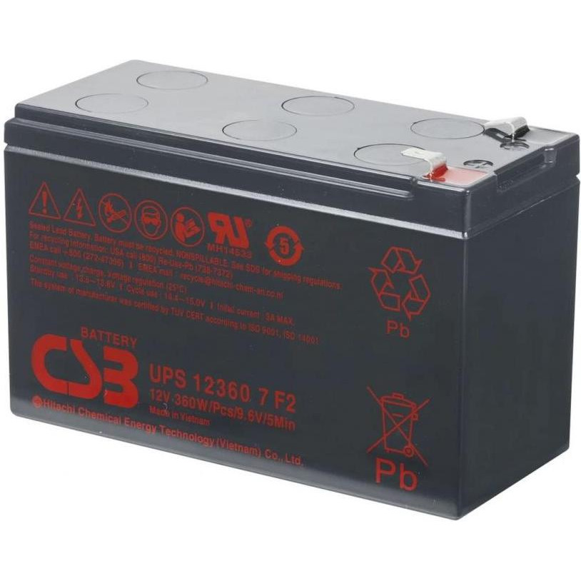 CSB Battery UPS12360 12V 7,5AH AGM - зображення 1