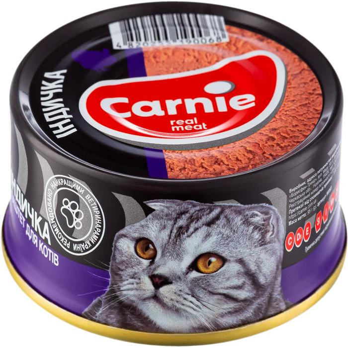 Carnie Паштет м'ясний для кішок  з індичкою 90 г (4820255190501) - зображення 1