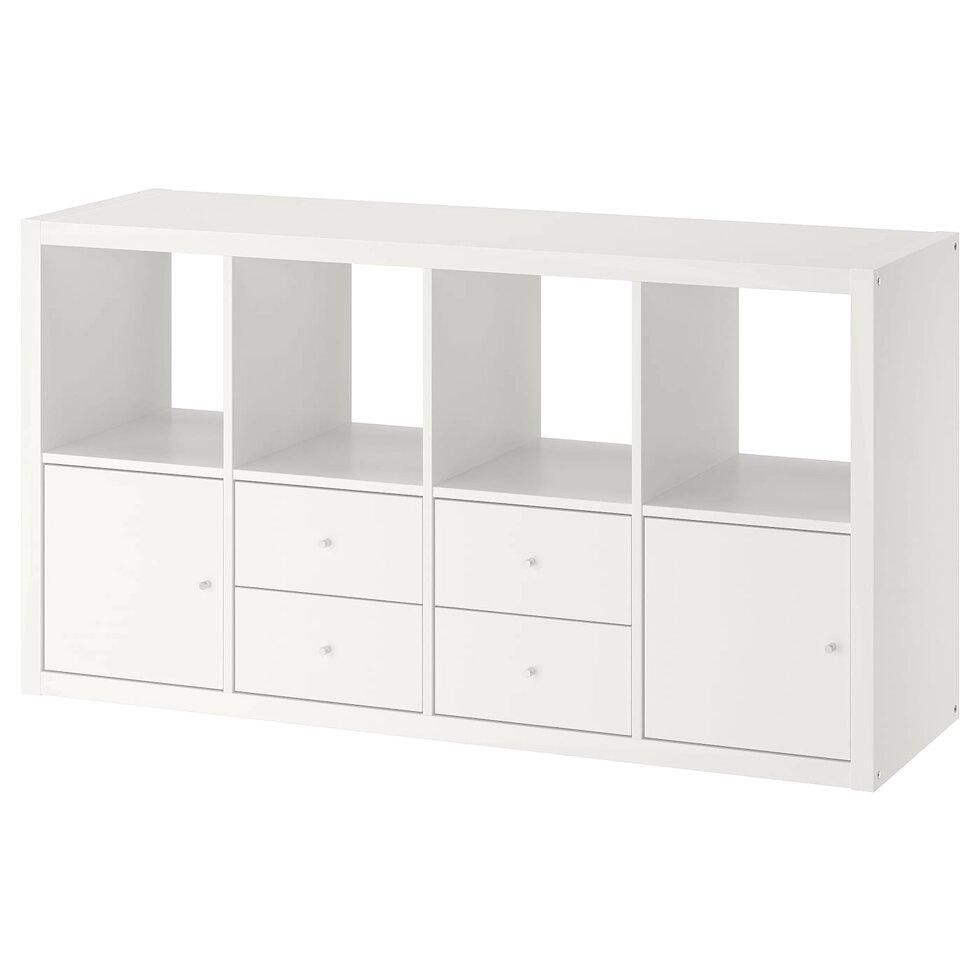 IKEA KALLAX Книжкова шафа біла 77х147 (592.783.07) - зображення 1