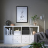 IKEA KALLAX Книжкова шафа біла 77х147 (592.783.07) - зображення 6