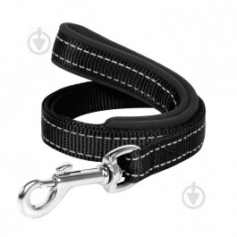   Collar Поводок нейлоновый Dog Extreme, прорезиненная ручка, 25мм/122см, Черный (4820082494490) (43171)