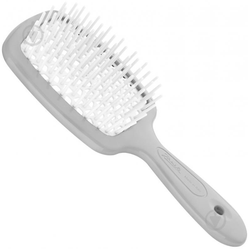 Janeke Щітка для волосся  Small Superbrush With Soft Moulded Tips, сіра з білим (94SP234GIA) - зображення 1