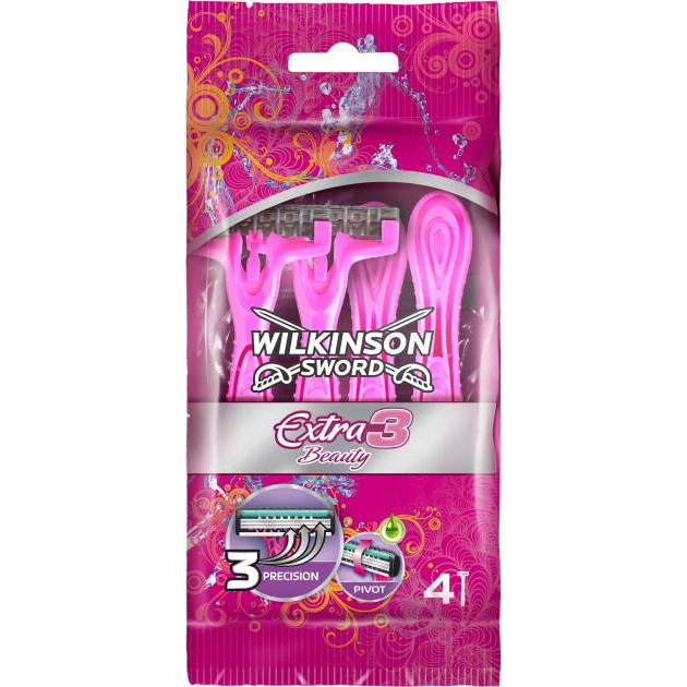 Wilkinson Sword Станки одноразовые  Extra3 Beauty 4 шт. - зображення 1