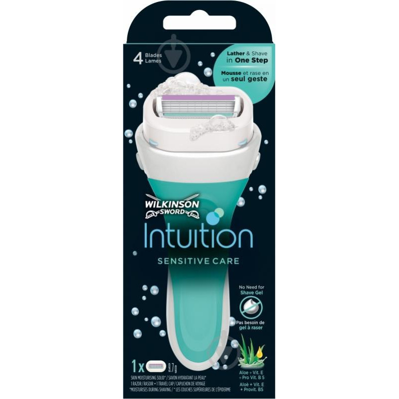 Wilkinson Sword Бритва  Intuition Sensitive со сменным картриджем 1 шт. - зображення 1