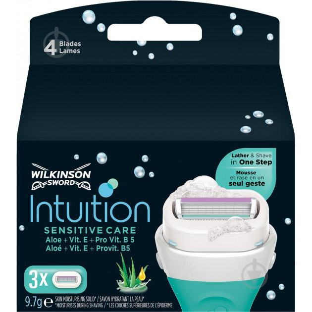 Wilkinson Sword Сменный картридж  Intuition Sensitive 3 шт. - зображення 1