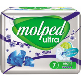   Molped Гигиенические прокладки  Ultra Deo Floral Night 6 капель 7 шт