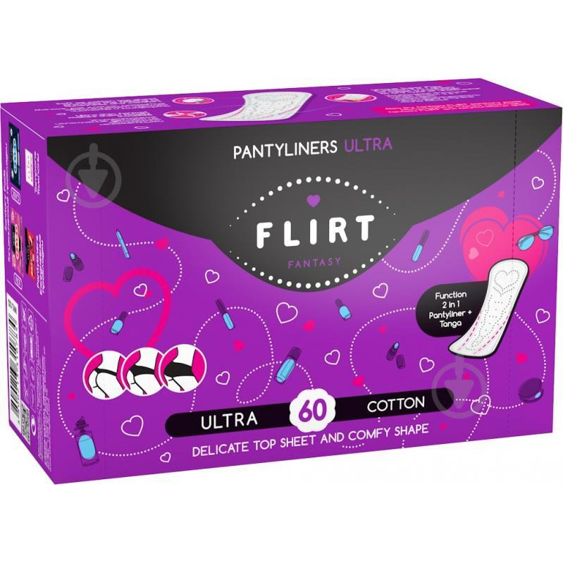 FANTASY FLIRT Прокладки ежедневные  FLIRT Flirt slim normal 60 шт. (3800213310784) - зображення 1