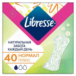   Libresse Ежедневные гигиенические прокладки  Natural Care Pantyliners Normal 40 шт (7322540523263)