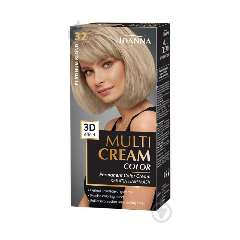 Joanna Фарба для волосся  Multi Cream Color 32 Платиновий блонд, 100 мл - зображення 1