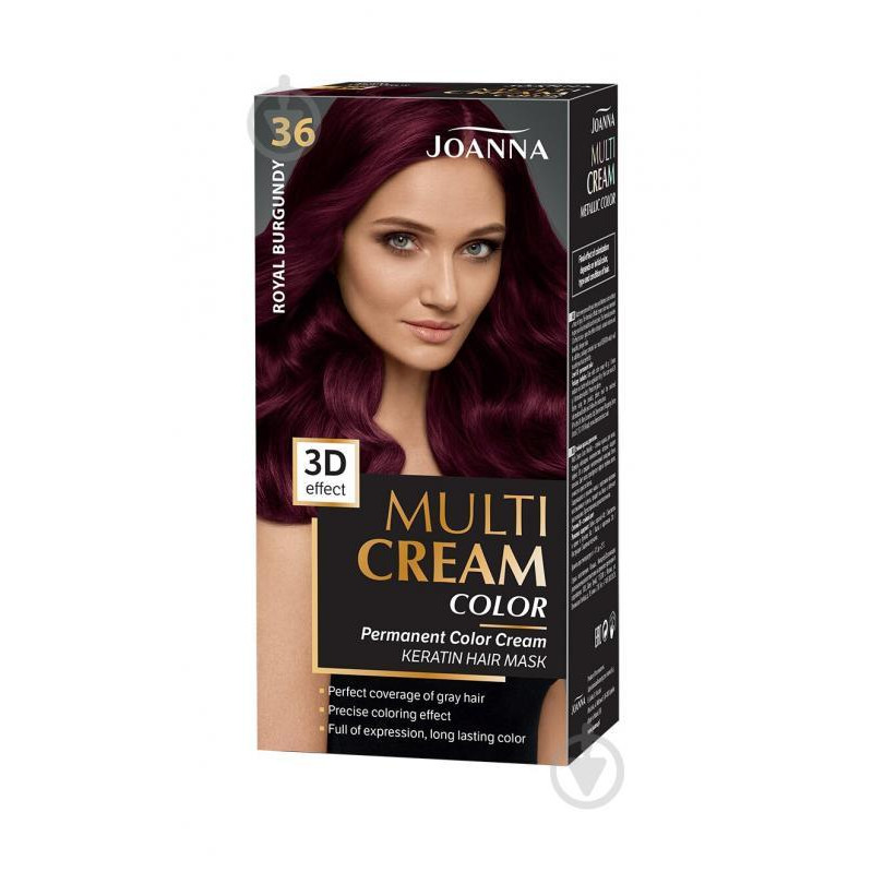 Joanna Фарба для волосся  Multi Cream Color 36 Королівський бургунд, 100 мл - зображення 1