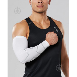   2XU Нарукавники  Compression Arm Guard (Single) UA3196a_WHT/SIL р.M білий