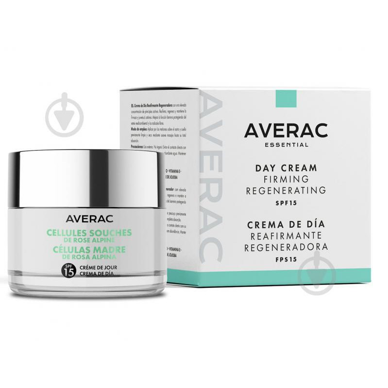 Averac Денний антивіковий крем Аverac Essential Day Cream SPF 15+ зі стовбуровими клітинами альпійської тро - зображення 1