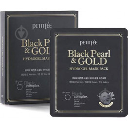   Petitfee - Black Pearl & Gold Hydrogel Mask Pack - Гідрогелева маска для обличчя