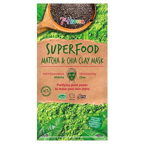 7th Heaven Маска глиняная для лица  Superfood Матча & Чиа 10 г - зображення 1