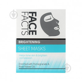   Face Facts Маска тканевая для лица  Brightening 0.25 г х 2 шт (5031413993097)