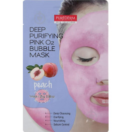   Purederm Глубокоочищающая пенящаяся маска  Персик Deep Purifying Pink O2 Bubble Mask Peach 25 г (880954119325