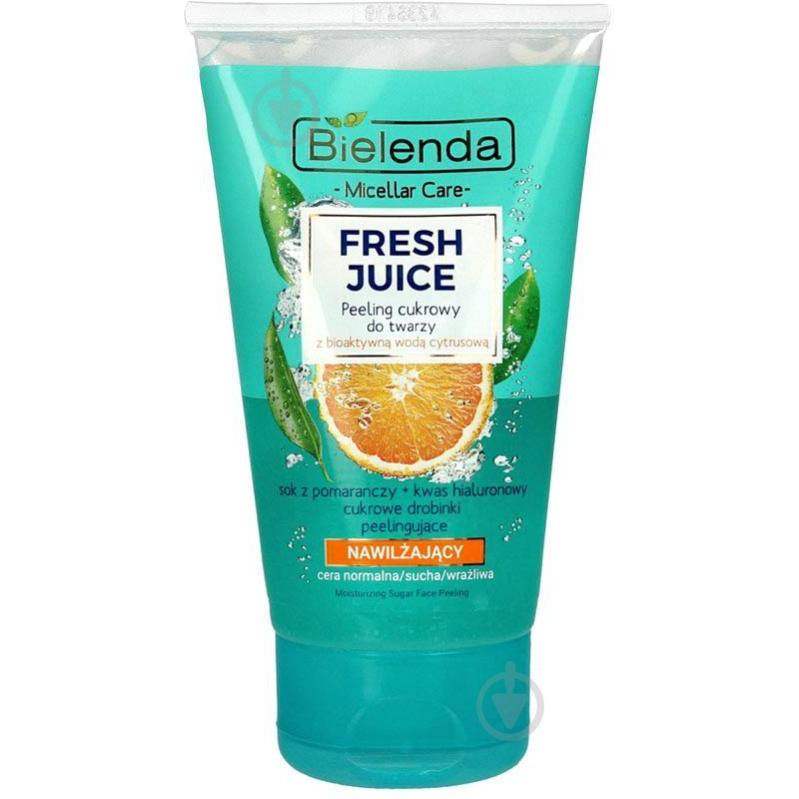 Bielenda Сахарный скраб для лица  Fresh juice, увлажняющий , апельсин, 150 г (5902169036676) - зображення 1
