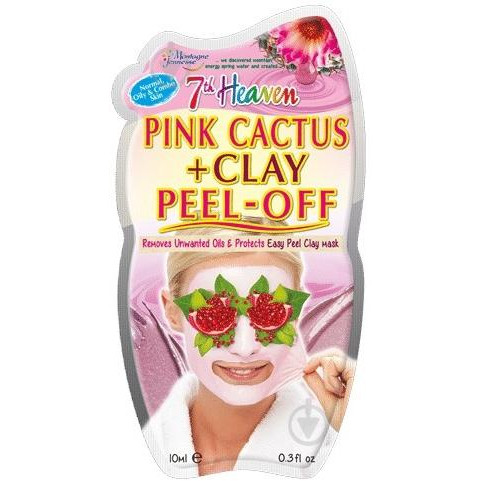 7th Heaven Маска-пленка для лица  Pink Cactus & Clay Peel Off Mask Розовый кактус и глина, 20 г (83800045150) - зображення 1