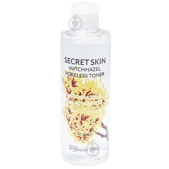 Secret Skin Тонизирующий тонер для лица с экстрактом гамамелиса  Witchhazel Poreless Toner 250 мл (8809540516680 - зображення 1