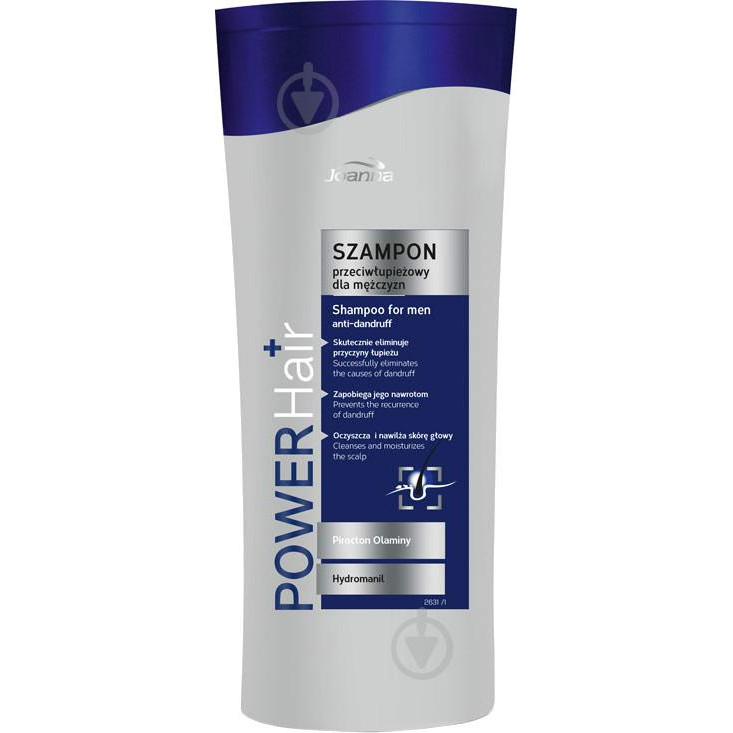 Joanna Шампунь  Power Hair Shampoo for Men Anti-Dandruff Против перхоти 200 мл (5901018010775,5901018015497 - зображення 1