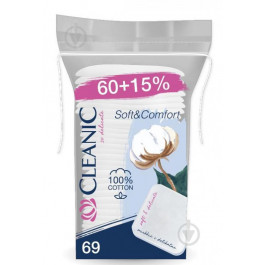   Cleanic Ватные диски  Soft & Comfort 60 шт + 15% (5900095034513)