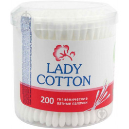   Lady Cotton Ватные гигиенические палочки , пластиковая коробка, 200 шт. (41203800)