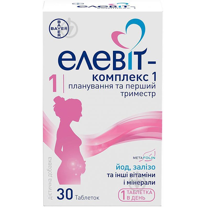 Bayer Елевіт-комплекс  1 таблетки 30 шт./уп. - зображення 1