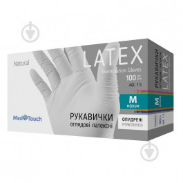   MedTouch Перчатки латексные смотровые M 100 шт./уп. (17208405)